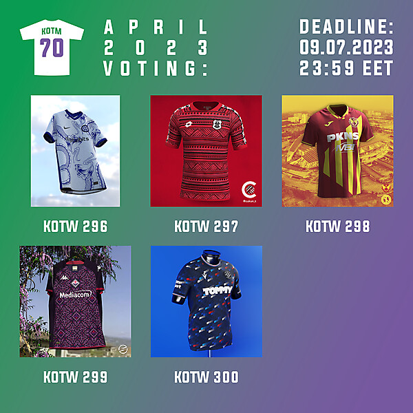 KOTM 70 - VOTING PHASE - APRIL 2023