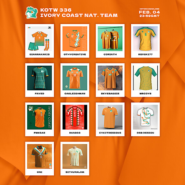KOTW336 - VOTING - IVORY COAST NATIONAL TEAM