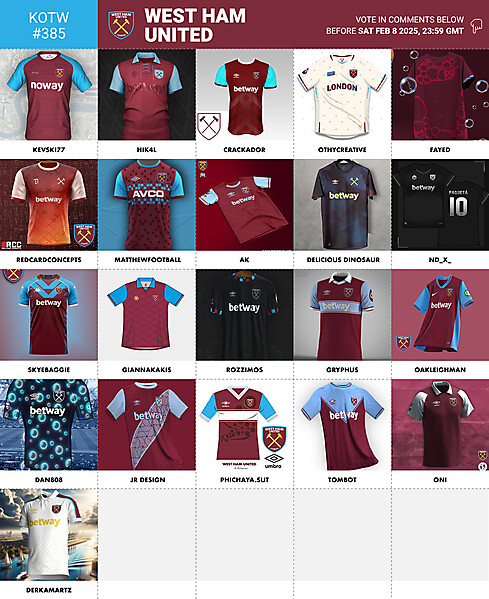 KOTW 385 - VOTING - WEST HAM UNITED