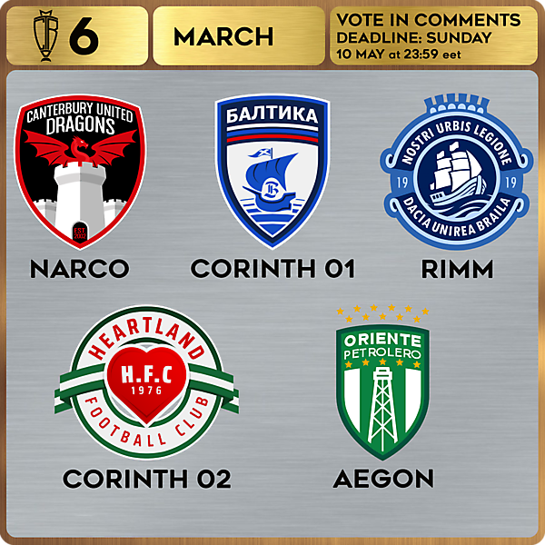 CROTM 6 VOTING - MARCH