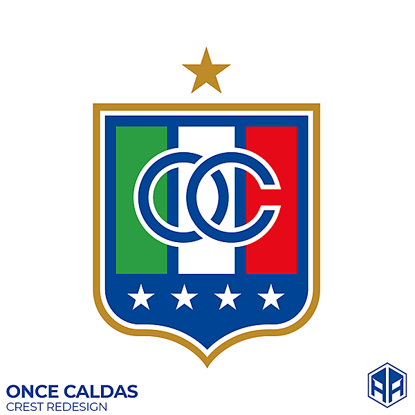 Once Caldas crest redesign