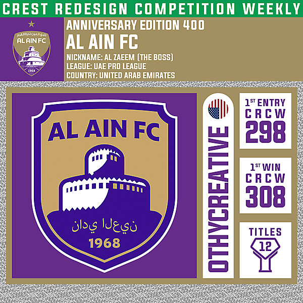 CRCW 400 - ANNIVERSARY EDITION - AL AIN FC - OTHYCREATIVE