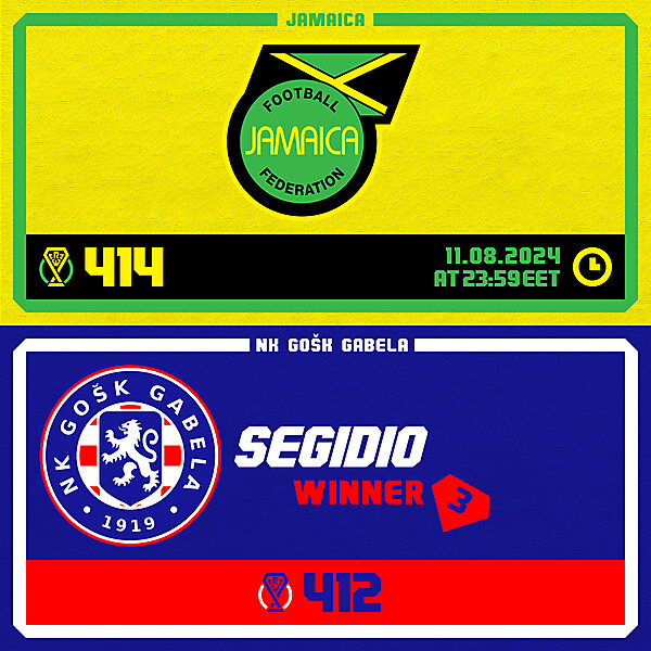 CRCW 414 - ENTRY PHASE - JAMAICA / CRCW 412 - RESULTS PHASE - NK GOSK GABELA