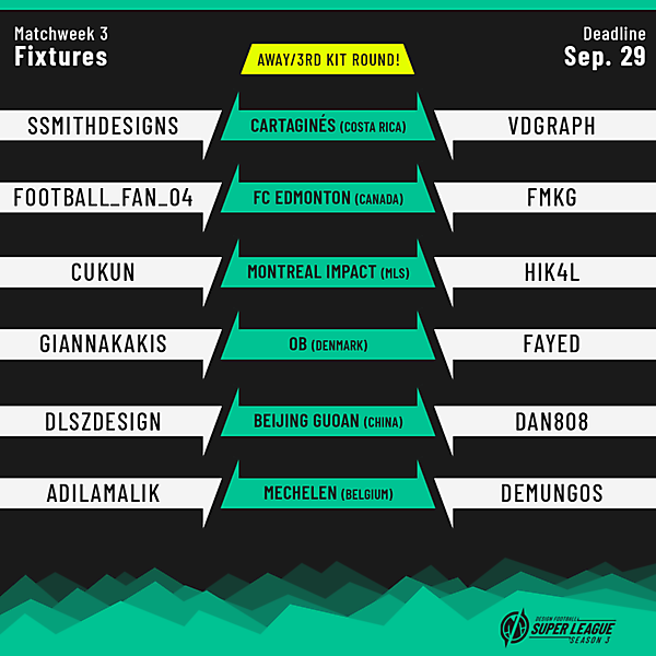 DFSL3 | Round 3 Fixtures [pt. 1]