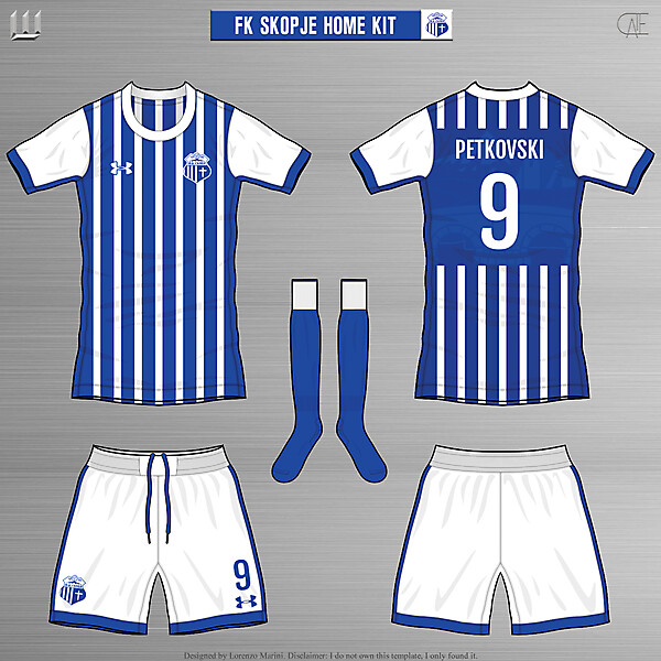 FK Skopje Home Kit - by LorenzoMarini1997/CATE