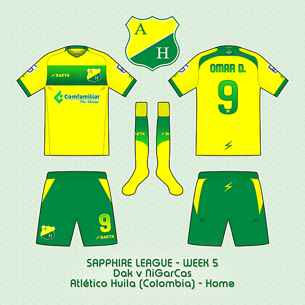 Atlético Huila - Home kit