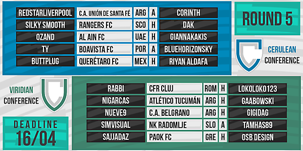 DFSL Round 5 Fixtures
