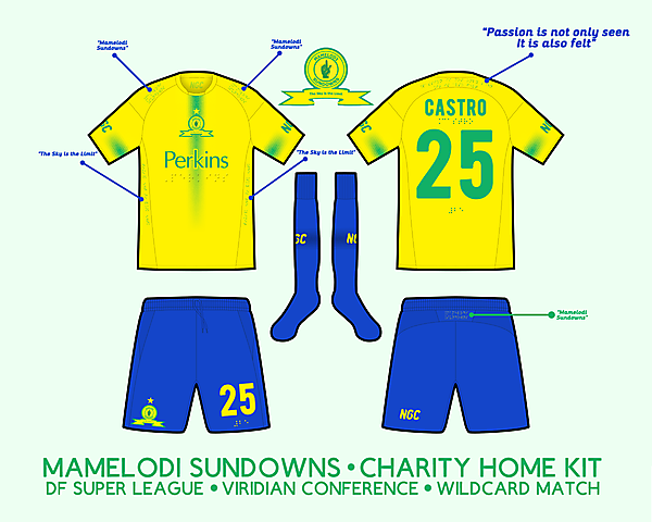 Mamelodi Sundowns Charity Home Kit- NGC
