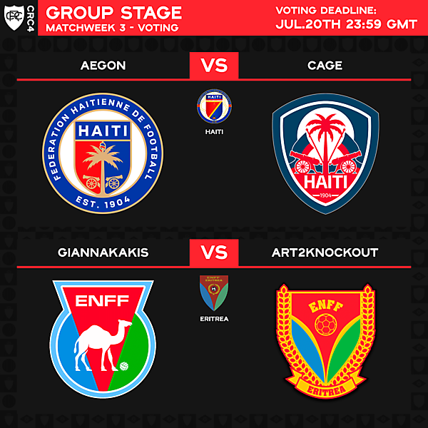 Group E - Matchweek 3 - Voting