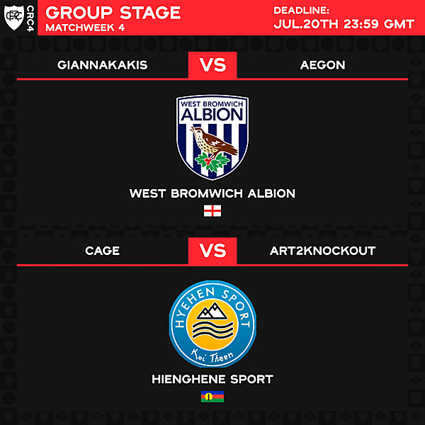 Group E - Matchweek 4
