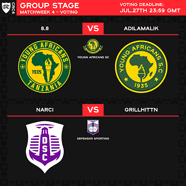 Group B - Matchweek 4 - Voting