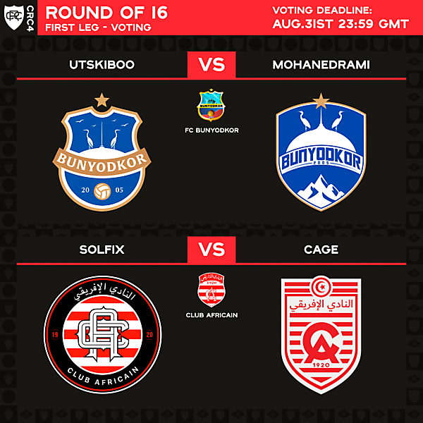 Round of 16 - 1st leg - Voting