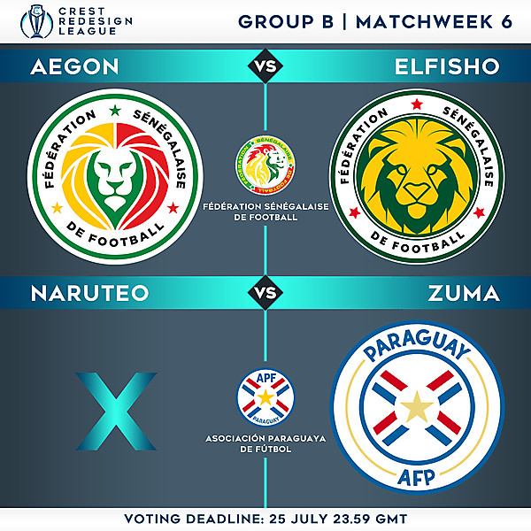 Group B - Matchweek 6 - Voting