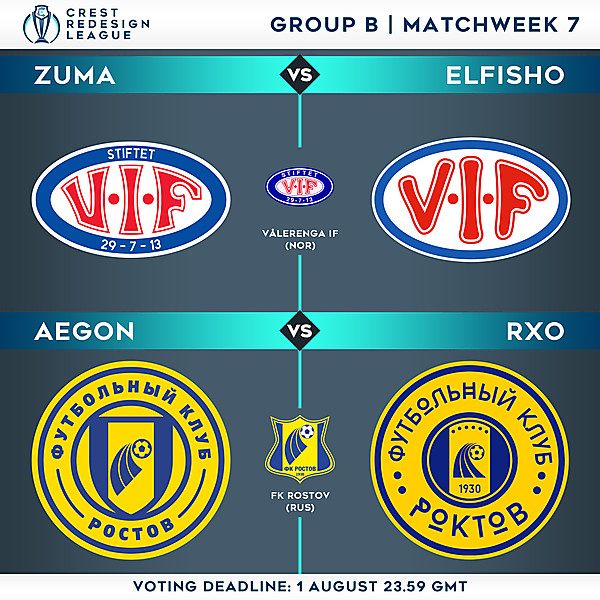 Group B - Matchweek 7 - Voting