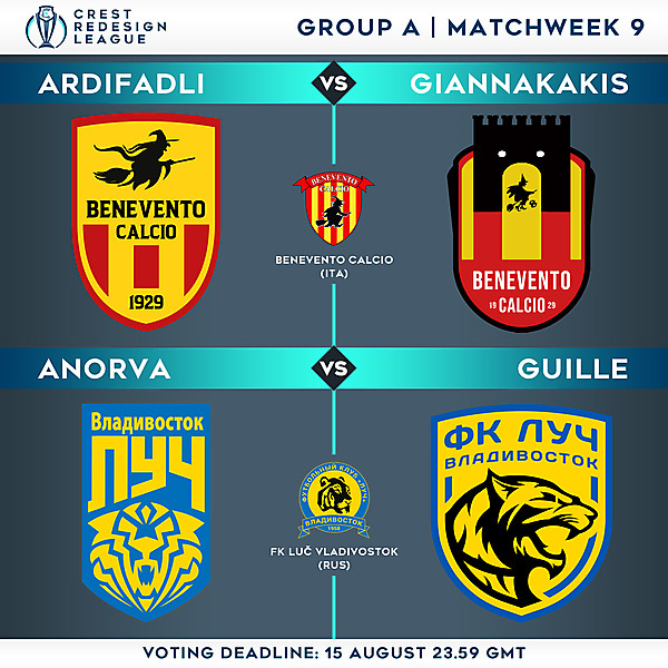 Group A - Matchweek 9 - Voting