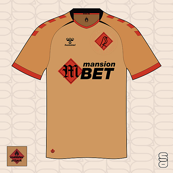 Bristol City x Massive Attack x Hummel 3rd kit (Blue Lines)