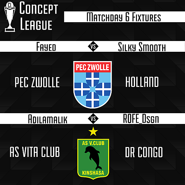 Premier League/Second League Matchday 6 Fixtures