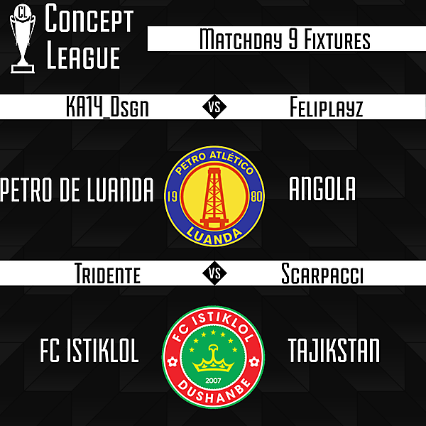Second League Matchday 9 Fixtures