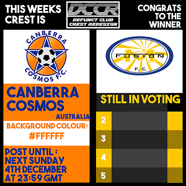 DCCR2 - Canberra Cosmos
