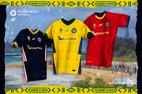 Melbourne United FC Home, Away & Third Kit x Nike | @rofe_dsgn