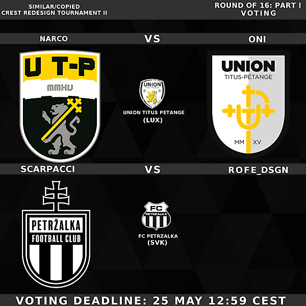 Round of 16 Part I Voting - Matches 3 & 4 RE-UPLOAD