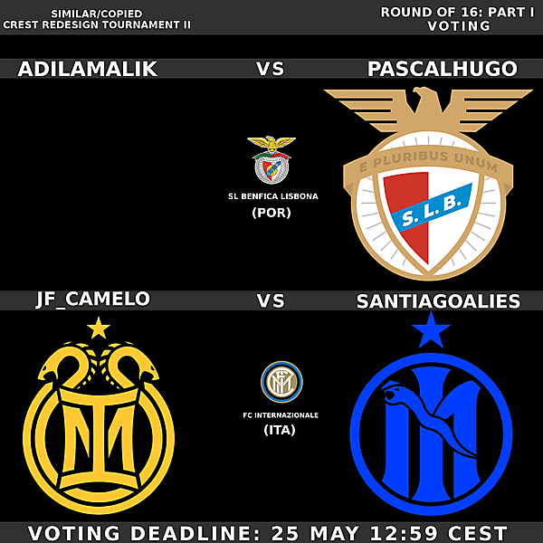 Round of 16 Part II - Matches 1 & 2 Voting