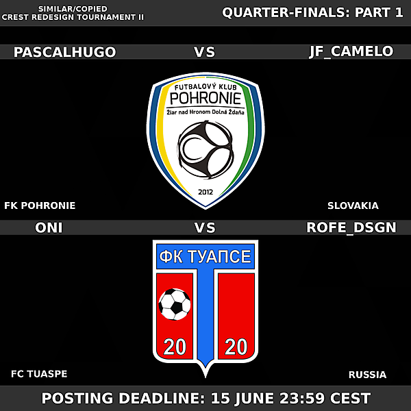 Quarter-finals Part I - Matches 1 & 2	