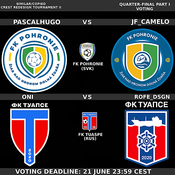 Quarter-finals Part I - Matches 1 & 2 Voting