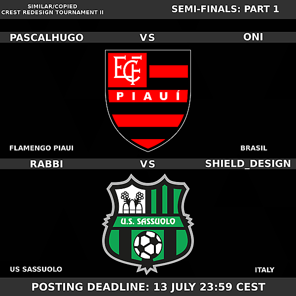 Semi-finals Part I - Matches 1 & 2