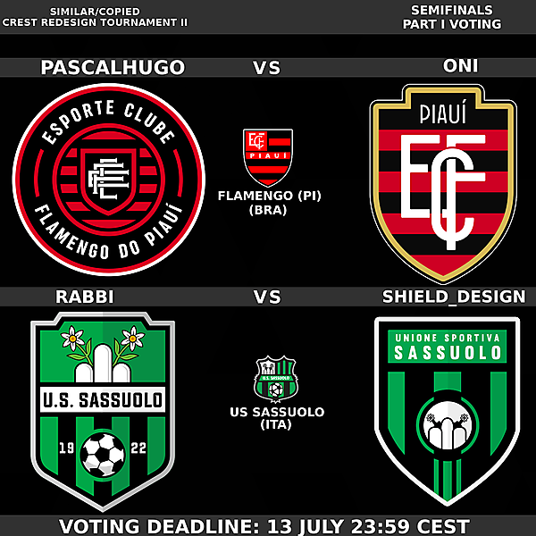 Semi-finals Part I - Matches 1 & 2 Voting