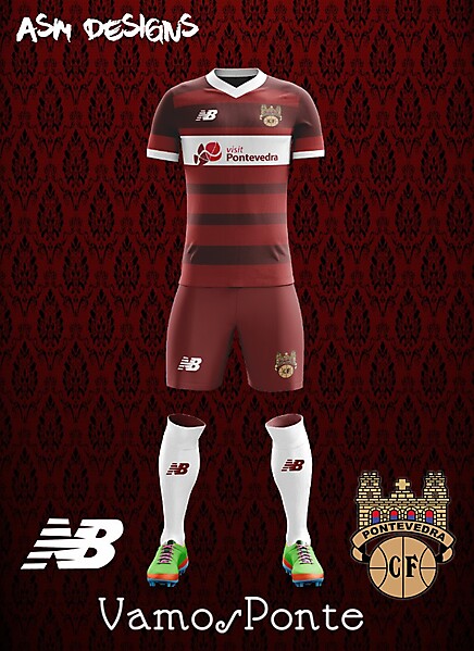 Pontevedra CF New Balance 2018 Home Kit