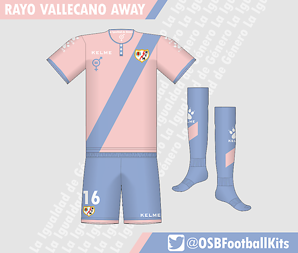 Rayo Vallecano de Madrid Away Kit - Gender Equality