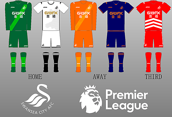 Swansea 2016/17 Kits