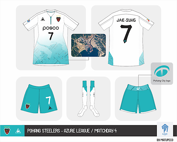 Pohang Steelers away kit - Azure League Matchday 4