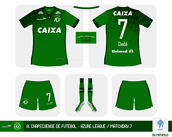 A. Chapecoense de Fútebol home kit - Azure League Matchday 7