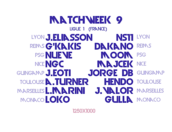 Matchday 9 Draw : Crimson League