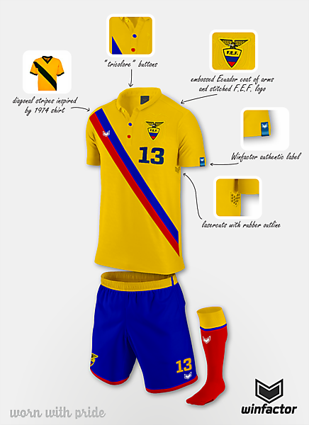 Ecuador home kit - Copa América Design Football
