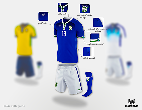 Brazil away kit - Copa América Design Football