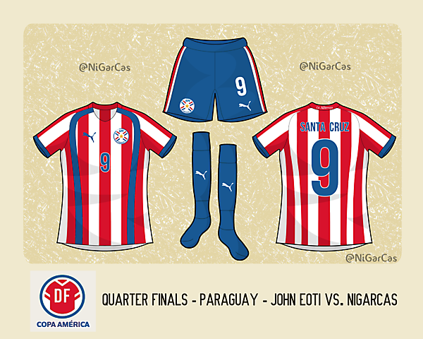 Paraguay Home (Puma) - Copa América Design Football
