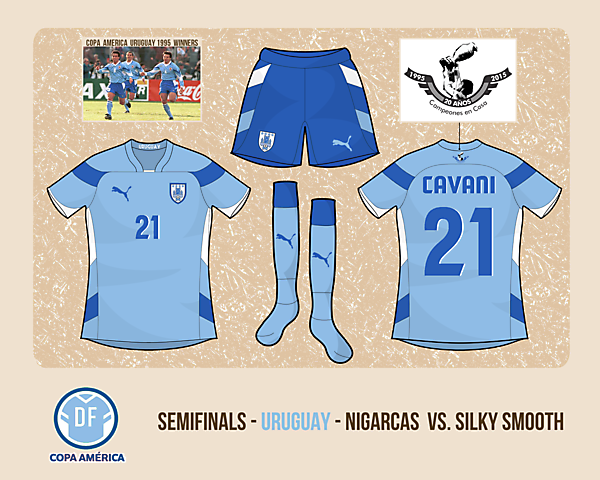 Uruguay Home (Puma) - Copa América Design Football