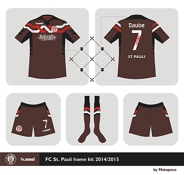 St. Pauli x Hummel home shirt 2014 2015