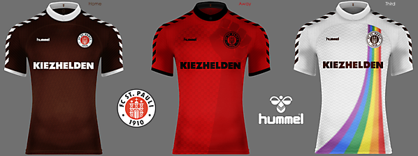 St. Pauli Home, Away and Third Kits - Hummel