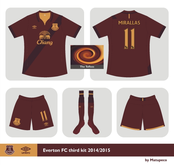 Everton FC Umbro third kit 2014/2015