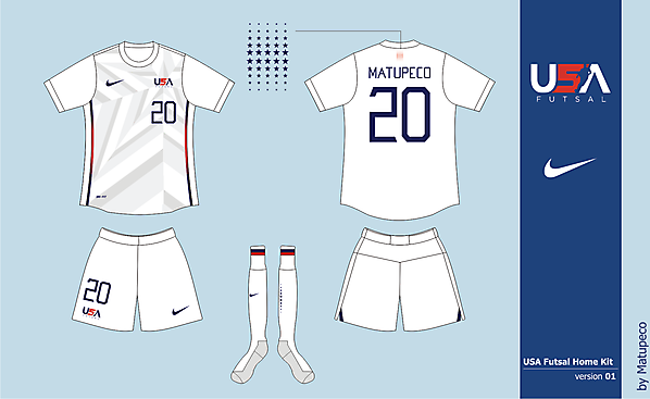 USA Futsal Home kit Version 01