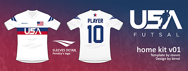 USA Futsal home kit v01 *PENALTY*