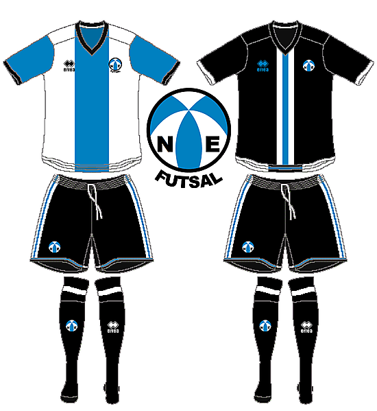 North East Futsal Crest and Kits V.3