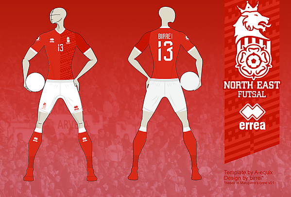 NE FUTSAL Home kit 01, based in Matupeco's crest v01