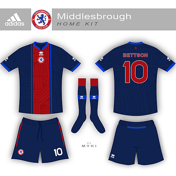Middlesbrough Futsal Club Home Kit