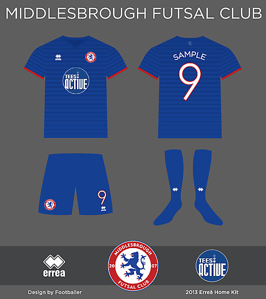 Middlesbrough Futsal Club Erreà Home Kit