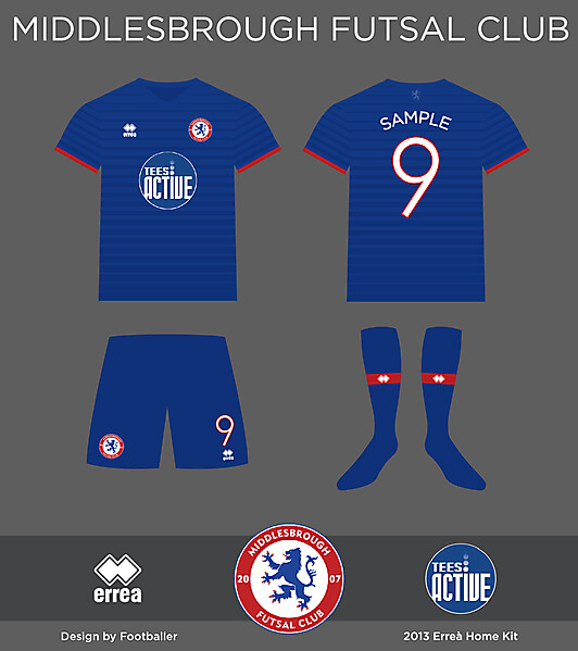 Middlesbrough Futsal Club Erreà Home Kit